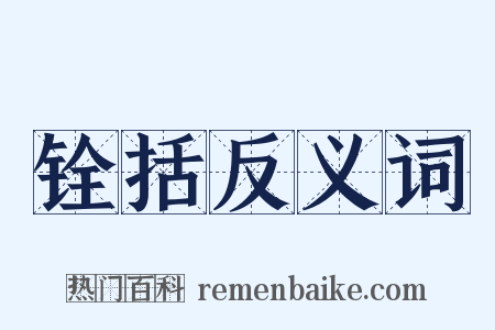 铨括反义词是什么意思的图片